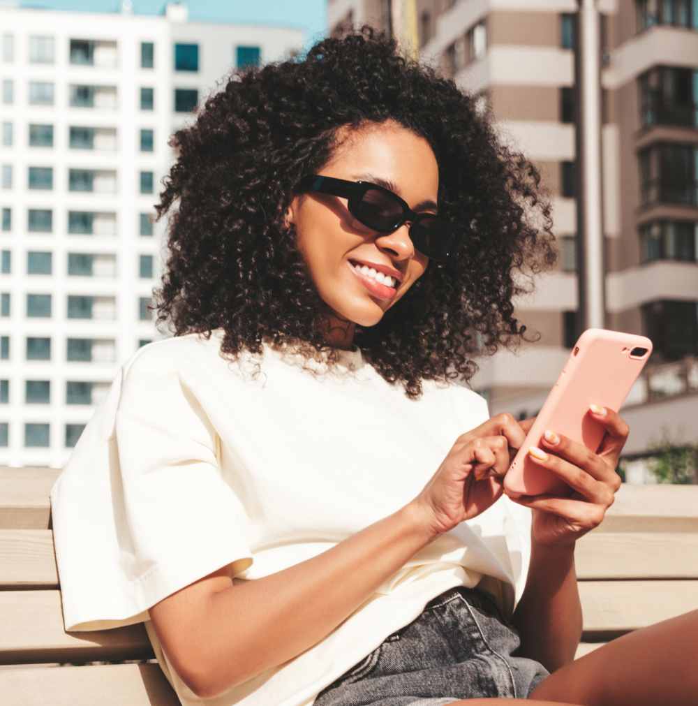 a Happy women